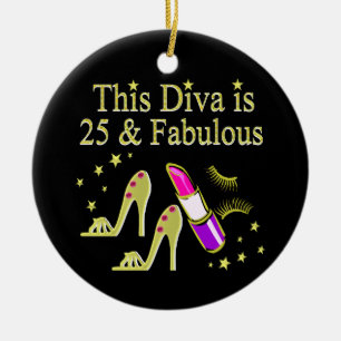 GOUD 25 EN FANTASTISCH DIVA DESIGN KERAMISCH ORNAMENT