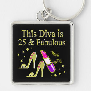 GOUD 25 EN FANTASTISCH DIVA DESIGN SLEUTELHANGER