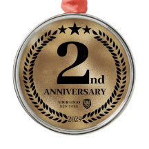 Goud 2e Jubileum Zakelijke Logo Kerst