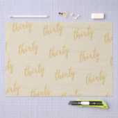 Goud 30 Verjaardagsfeestje Glitter "Dertig" Tissuepapier (Craft)