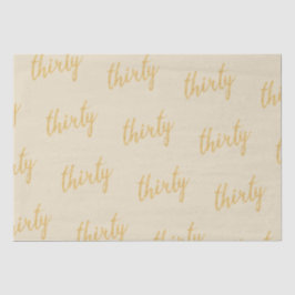 Goud 30 Verjaardagsfeestje Glitter "Dertig" Tissuepapier