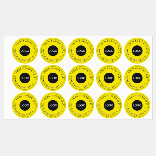 Goud 30 waterdichte Stickers | Aangepaste zakelijk (Vel)