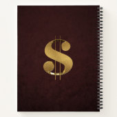 Goud 3D maakt geld Notitieboek (Achterkant)