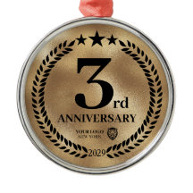 Goud 3e Jubileum Zakelijke Logo Kerst