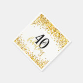 Goud 40 en Fabulous 40e verjaardag Party servetten (Hoek)