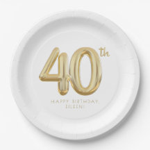 Goud 40e verjaardag ballonfeest