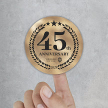 Goud 45e Jubileum Business Logo Herdenking