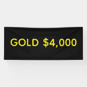 Goud $4.000 Marktfeest Spandoek (Horizontaal)