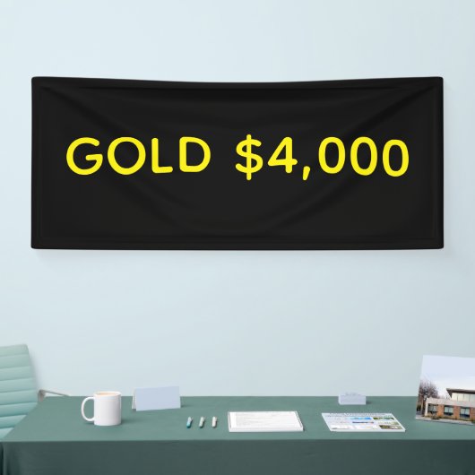 Goud $4.000 Marktovering Spandoek (Beurs)