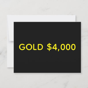 Goud $4.000 Marktviering Briefkaart