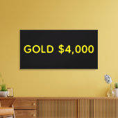 Goud $4.000 Marktviering Canvas Afdruk (Insitu (Woonkamer))