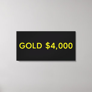 Goud $4.000 Marktviering Canvas Afdruk