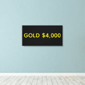 Goud $4.000 Marktviering Canvas Afdruk (Insitu (Houten vloer))