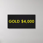 Goud $4.000 Marktviering Canvas Afdruk (Voorkant)