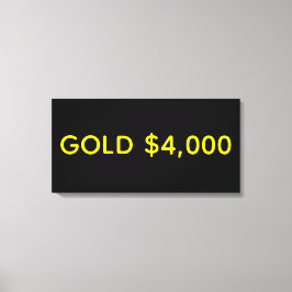 Goud $4.000 Marktviering Canvas Afdruk