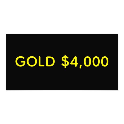 Goud $4,000 Marktviering Foto Afdruk (Voorkant)