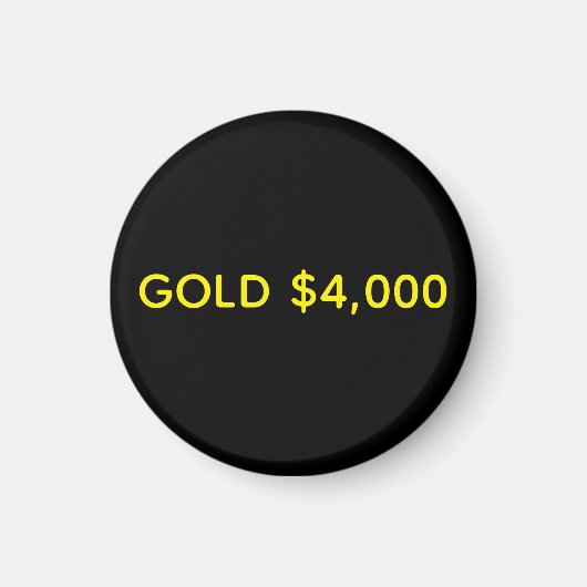 Goud $4,000 Marktviering Magneet (Voorkant)