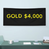 Goud $4,000 Marktviering Spandoek (Beurs)