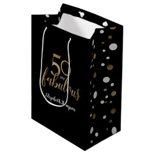 Goud 50 en geweldige verjaardagsgeschenk medium cadeauzakje