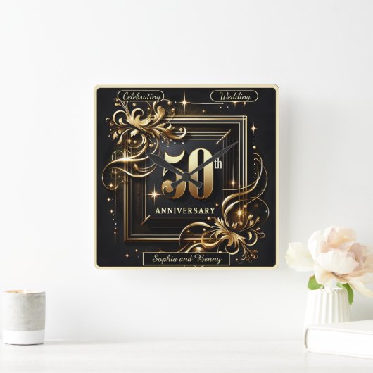 Goud: 50 jaar feest vierkante klok (Huis)