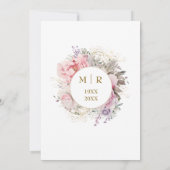 Goud 50e bruiloft Jubileum roze pioen Kaart (Achterkant)