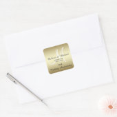 Goud 50e Bruiloft Jubileum Stickers (Envelop)