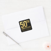 Goud 50e Jubileum gepersonaliseerde Stickers (Envelop)