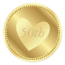 Goud 50e Jubileum Sticker