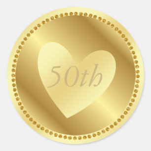 Goud 50e Jubileum Sticker