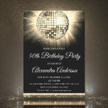 Goud 50e Verjaardagsfeestje 70s Disco Ball Kaart<br><div class="desc">Goud Vijftigste Verjaardagsfeestje Zilveren Disco Ball Party uitnodiging. De Gold and Black 50th Birthday Party uitnodiging is perfect voor een modern 50th Birthday Party.</div>