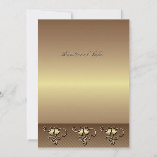 Goud 50ste verjaardag met monogram kaart (Achterkant)