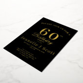 Goud 5" x 7" folie uitnodiging (Gedraaid)