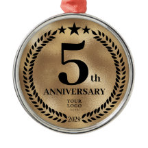 Goud 5e Jubileum Custom Business Logo