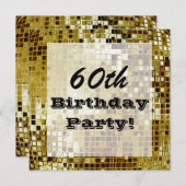 Goud 60e of elke andere dag van de geboorte kaart (Voorkant / Achterkant)