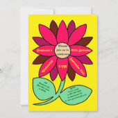 Goud 60ste verjaardag Eenvoudige Rode Zonnebloem Kaart (Voorkant)