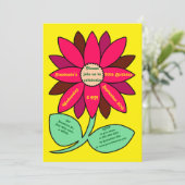 Goud 60ste verjaardag Eenvoudige Rode Zonnebloem Kaart (Staand voorkant)