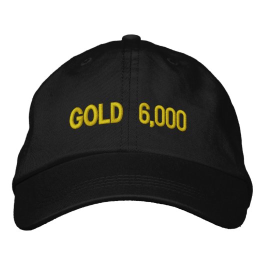Goud $6.000 Markten vieren feest Geborduurde Pet (Voorkant)