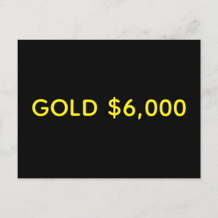 Goud $6.000 Marktfeest Briefkaart