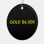 Goud $6.000 Marktfeest Keramisch Ornament (Links)
