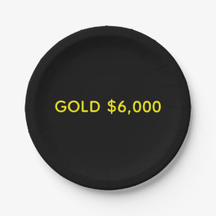 Goud $6.000 Marktviering Papieren Bordje