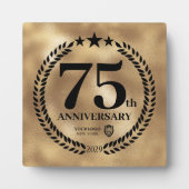 Goud 75e Jubileum Business Logo Herdenking Fotoplaat (Voorkant)