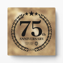 Goud 75e Jubileum Business Logo Herdenking