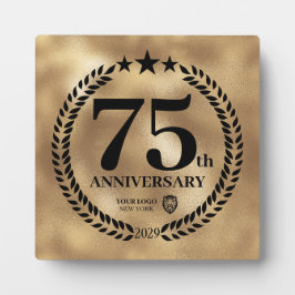 Goud 75e Jubileum Business Logo Herdenking Fotoplaat