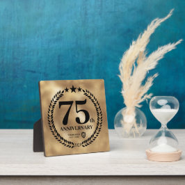 Goud 75e Jubileum Business Logo Herdenking Fotoplaat