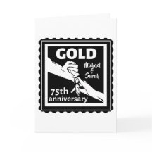Goud 75ste trouwdag met handen