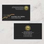 Goud aandelenmarkt Grafiek Geldmarkt Visitekaartje (Voorkant / Achterkant)