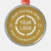 Goud aangepast zakelijk ornament met logo (Voorkant)