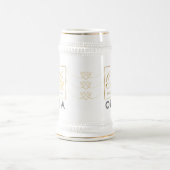 Goud Aangepaste Kalligrafie Naam Thanksgiving Gift Bierpul (Center)