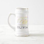 Goud Aangepaste Kalligrafie Naam Thanksgiving Gift Bierpul (Links)