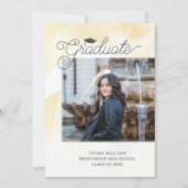 Goud Abstract Afstuderen Bijbelvers Foto Aankondiging (Voorkant)